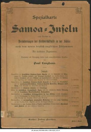 Spezialkarte der Samoa-Inseln
