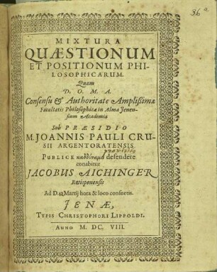 Mixtura quaestionum et positionum philosophicarum