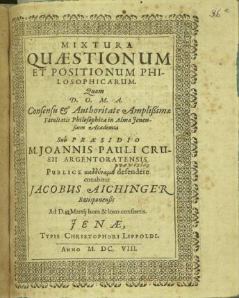 Mixtura quaestionum et positionum philosophicarum