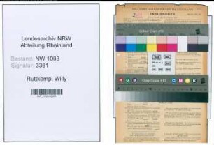 Entnazifizierung Willy Ruttkamp , geb. 12.07.1891 (Kaufmann)