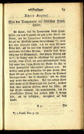 Achtes Kapitel. Von der Temperatur der südlichen Hemisphäre.