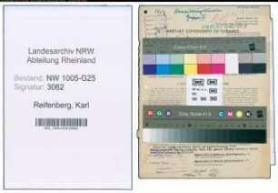 Entnazifizierung Karl Reifenberg , geb. 30.08.1891 (Lebensmittelhaendler)
