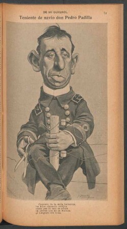 Teniente de navío don pedro Padilla - [Caricatura] : De mi Guignol