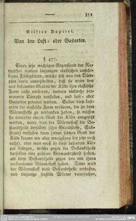 Elftes Kapitel. Von den Luft- oder Gasarten
