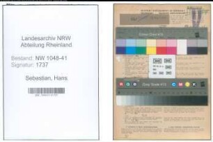 Entnazifizierung Hans Sebastian , geb. 31.08.1919 (Kaufmaennischer Angestellter)