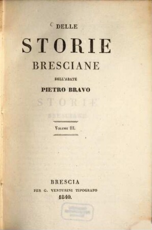 Delle Storie Bresciane. 3