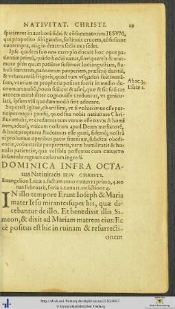 Dominica Infra Octavas Nativitatis Iesu Christi