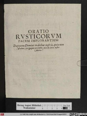 Oratio Rusticorum Pacem Implorantium