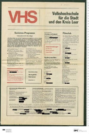 Programm 2. Semester 1973/1974