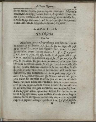 Caput III. De Objecto.