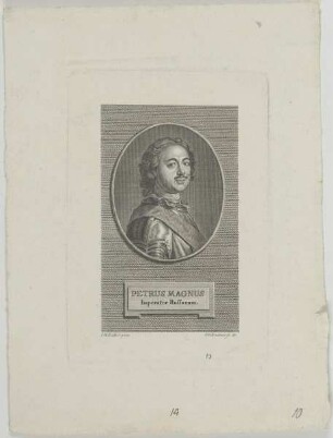 Bildnis des Petrus Magnus, Imperator von Russland