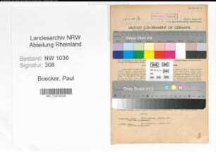 Entnazifizierung Paul Boecker , geb. 27.07.1885 (Ingenieur)
