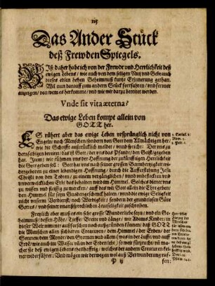 Das Ander Stück deß Frewden Spiegels.