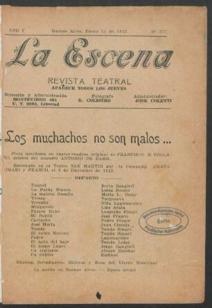 Los muchachos no son malos... : pieza novelesca en cuatro cuadros