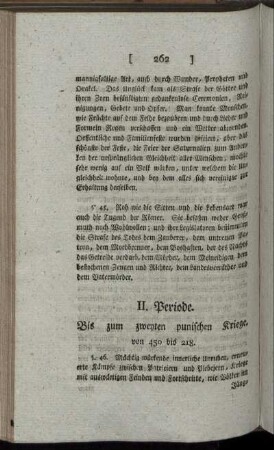 II. Periode. Bis zum zweyten punischen Kriege.