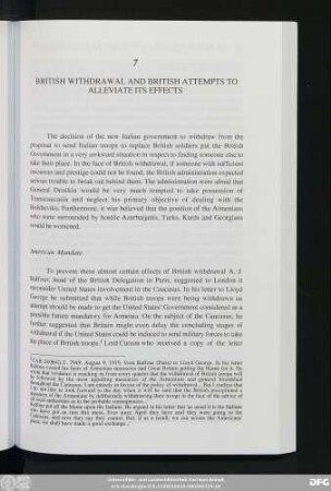 7 British Withdrawal And British Attempts To Alleviate Its Effects