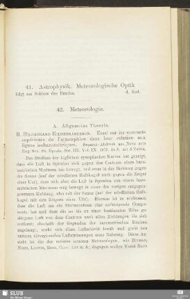 41. Astrophysik. Meteorologische Optik