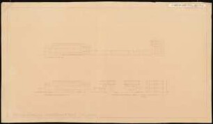 Hauptgebäude eines Flughafens Schinkelwettbewerb 1932: Schulhaus. Ansichten, Schnitt 1:200