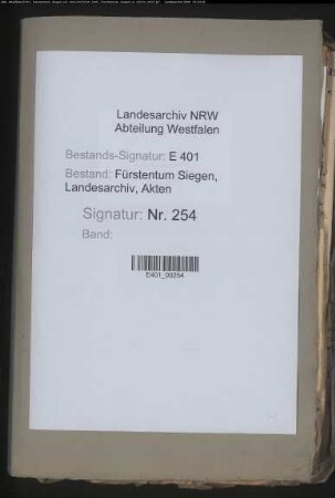 Streitigkeiten wegen der Besitzergreifung des evangelischen Landesteils des Fürstentums Nassau-Siegen