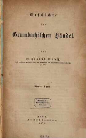Geschichte der Grumbachischen Händel, 4