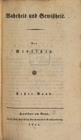 Wahrheit und Gewißheit, 1