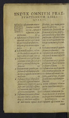 Index omnium praesumptionum libri quart[i].