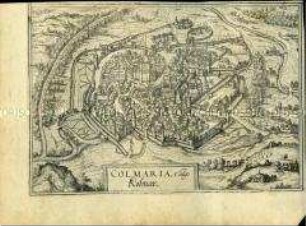 Befestigungssansicht der Stadt Colmar 1593, aus: Braun/Hogenberg, Civitates Orbis Terrarum, S. 36.