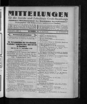 Jahrgang 1928, Hamburg, den 9. September, Nummer 37