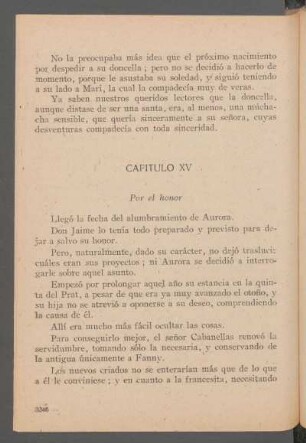 Capítulo XV - Por el honor
