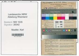 Entnazifizierung Karl Mueller , geb. 10.05.1900 (Kaufmaennischer Angestellter)