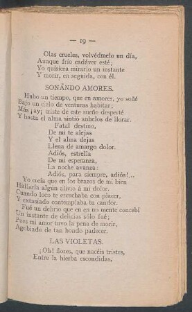 Las violetas.