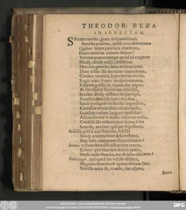 Theodor. Beza Insectam.