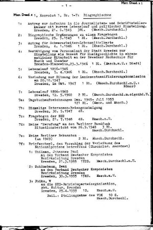 1 Konv. 1: Biographisches