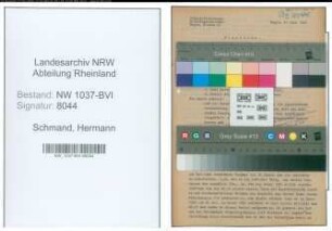 Entnazifizierung Hermann Schmand , geb. 19.05.1888 (Arbeiter)