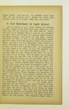 6. Das Vaterhaus, die engste Heimat