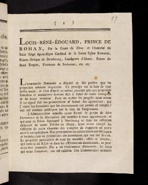 1-4, Louis-Réné-Édouard, Prince De Rohan,...