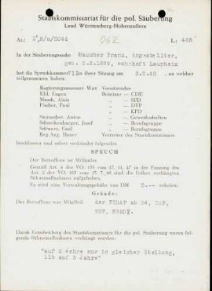 Maucher, Franz