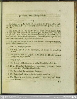 Formulare von Wechselbriefen