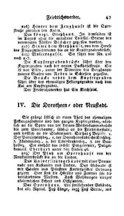 IV. Die Dorotheen- oder Neustadt