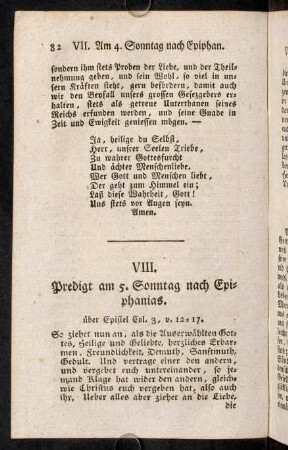 82-93, VIII. Predigt am 5. Sonntag nach Ephiphanias.