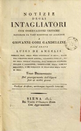 Notizie istoriche degli intagliatiori, 13