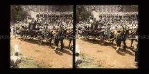 Bauernwagen der Gruppe Ländliches Fest, Kaiserhuldigung, Wien