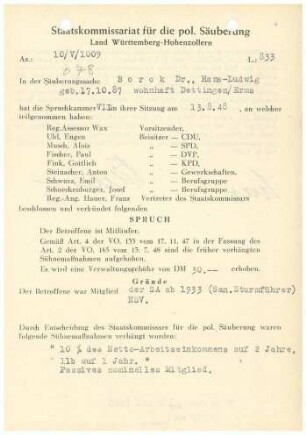 Borck, Hans Ludwig, Dr.