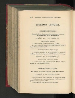 Journaux officiels.