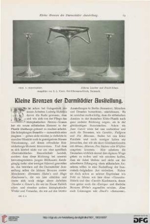 Kleine Bronzen der Darmstädter Ausstellung