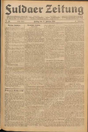 Ausgabe vom Freitag, den 27. Februar 1914.