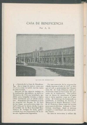 Casa de Beneficencia.