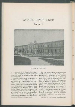 Casa de Beneficencia.