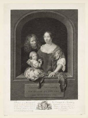 Gaspar Netscher son epouse et son fils