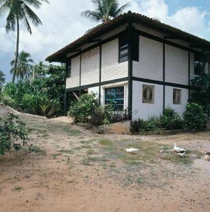 Brasilien. Salvador (Bahia). Wohnhaus und Werkstatt des Künstlers Hansen-Bahia (1915-1978). Hof
